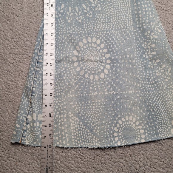 Free People We The Free Jeans 26 JUST FLOAT ON FLARE Bell Bottom Print 70s Boho - Picture 10 of 10